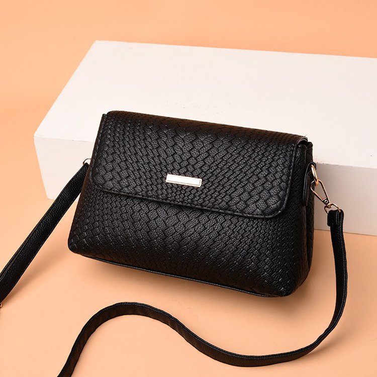 Soft leather handbags 2021 spring and summer new messenger bag ladies fashion simple casual portable shoulder bag